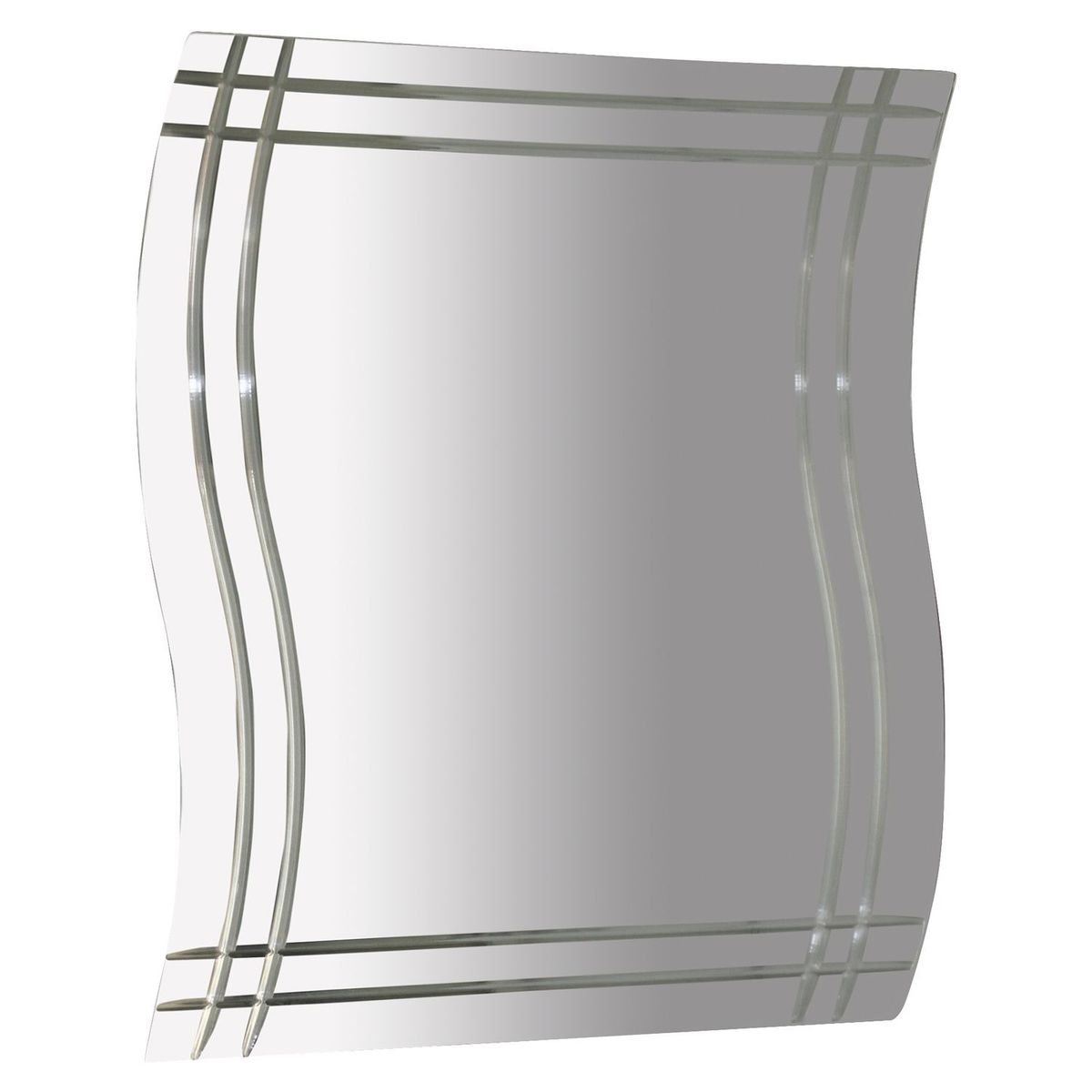 AMERICAN FURNITURE - Espejo de Baño Curvo Deco Lineal 46x40cm