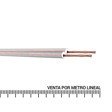 Cable Mellizo 2x18 AWG cristal por Metro Lineal