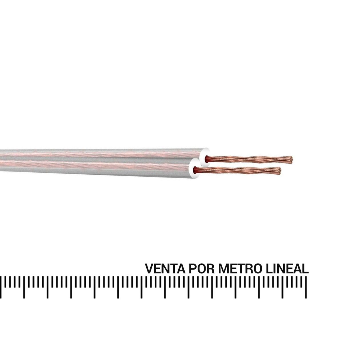 ELCOPE - Cable Mellizo 2x18 AWG Cristal por Metro Lineal