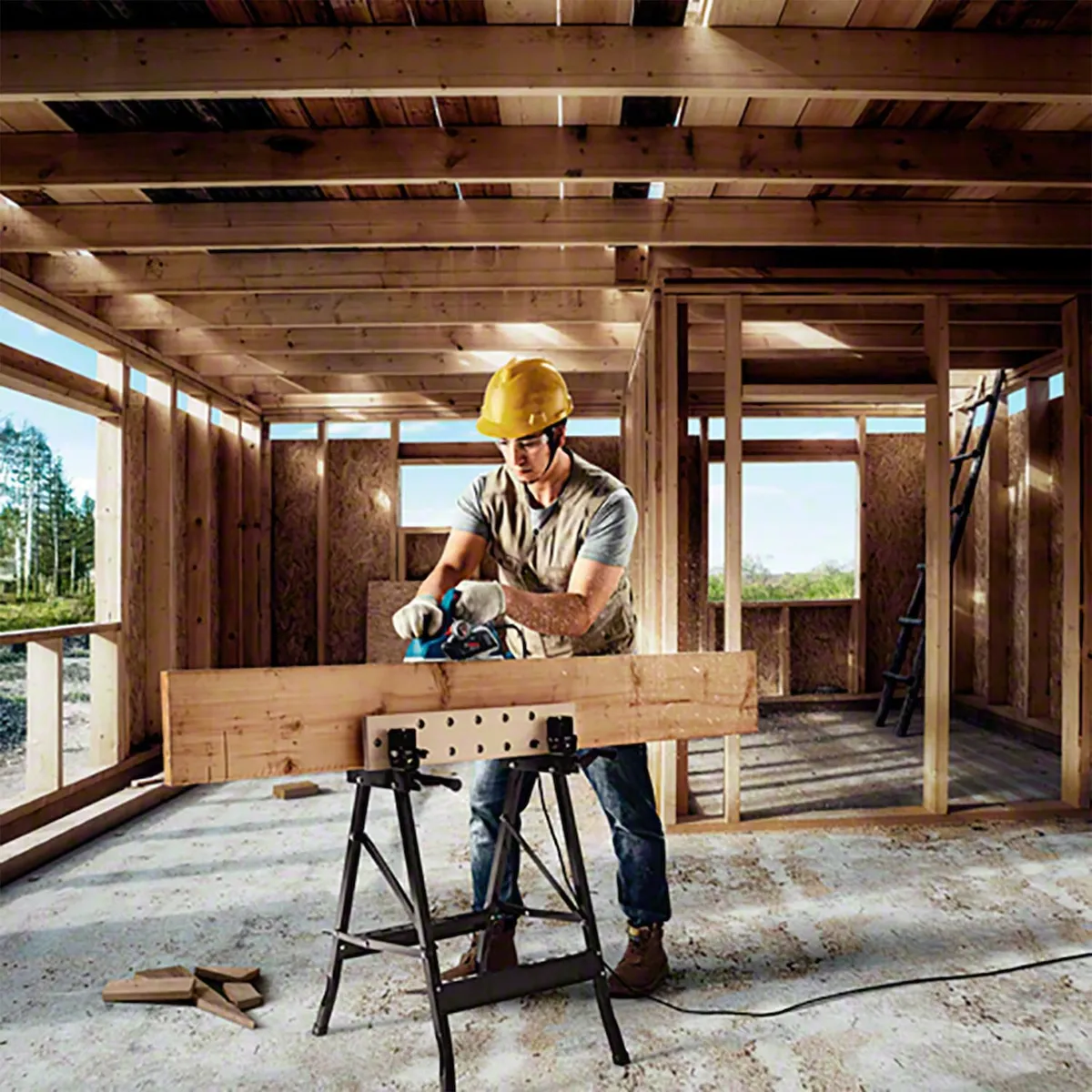 BOSCH - Cepillo Eléctrico 220V 700W GHO 700 + 2 Cuchillas + Colector de polvo Bosch