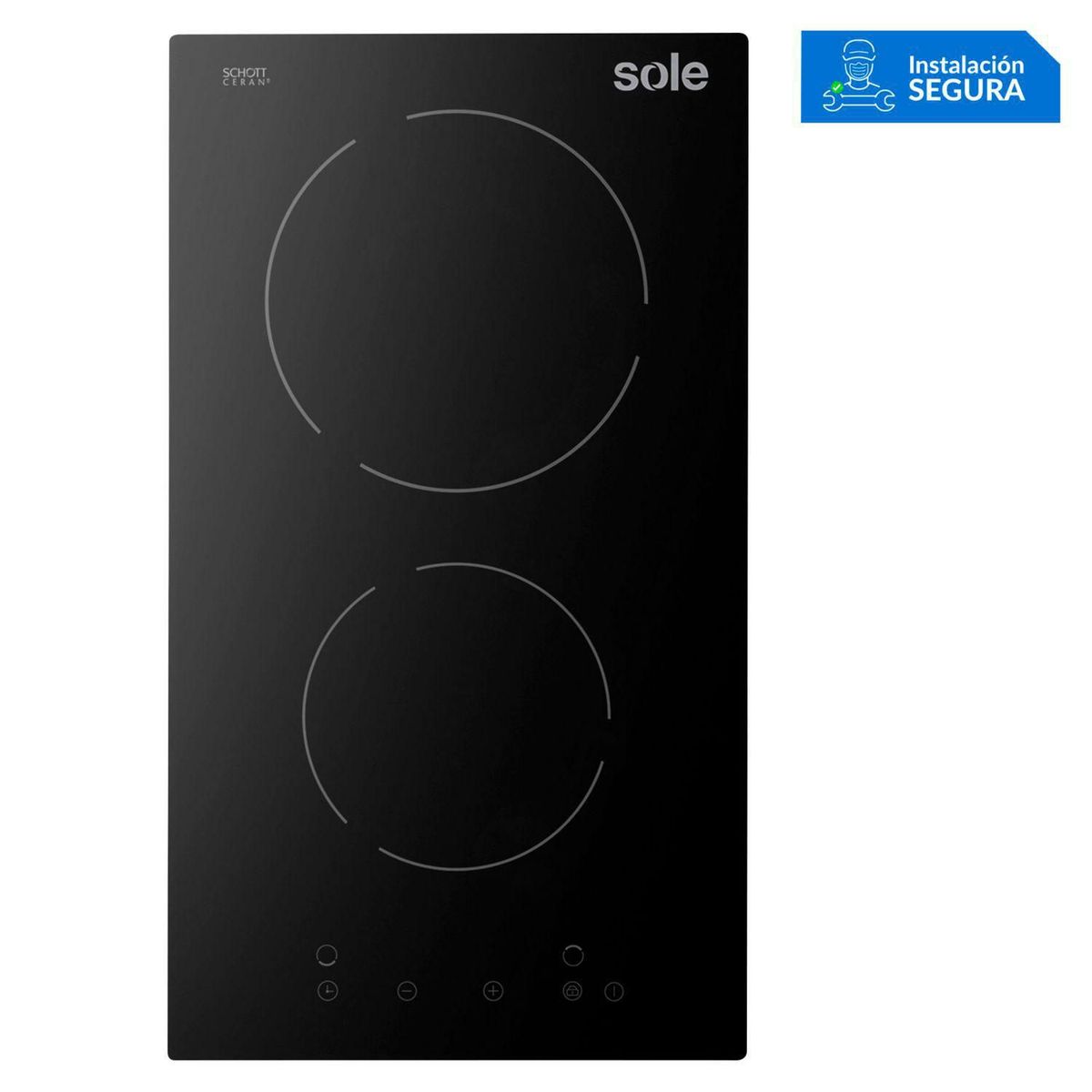 SOLE - Cocina empotrable Eléctrica Sole 3120SOLCO020V2 X2 Quemadores