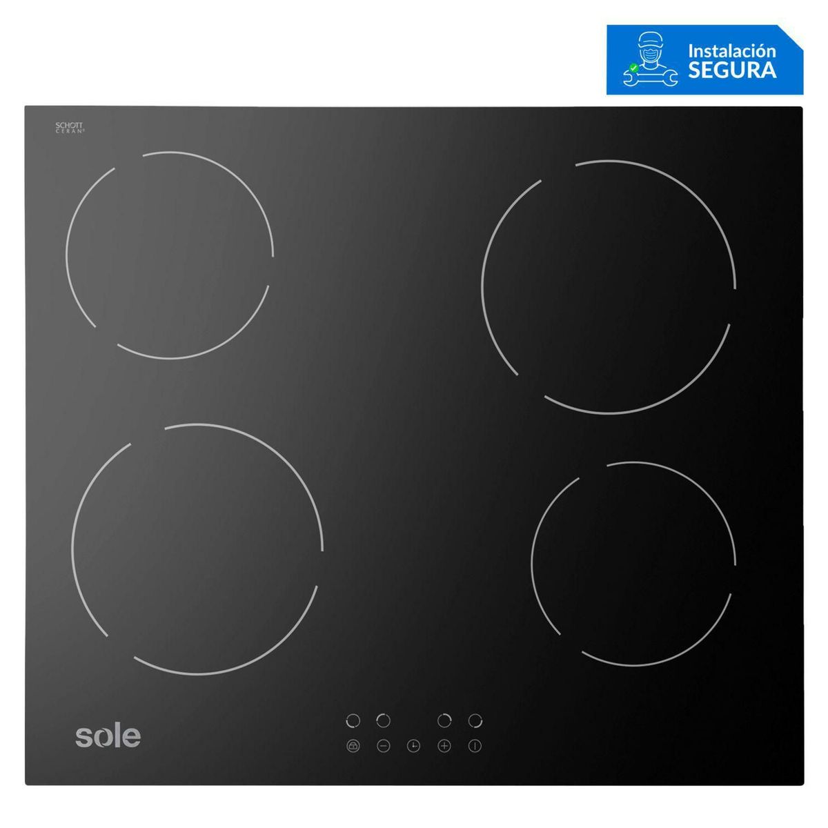 SOLE - Cocina empotrable Eléctrica Sole 3120SOLCO021V2 X4 Quemadores