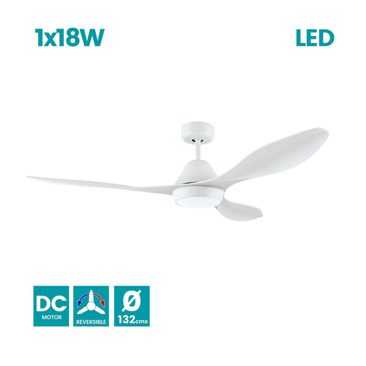 EGLO - Ventilador Techo y Luz Antibes