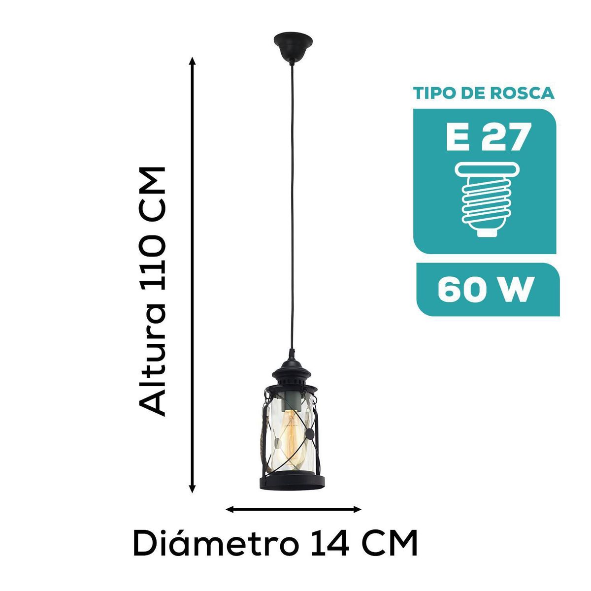 EGLO - Lámpara de techo Bradford