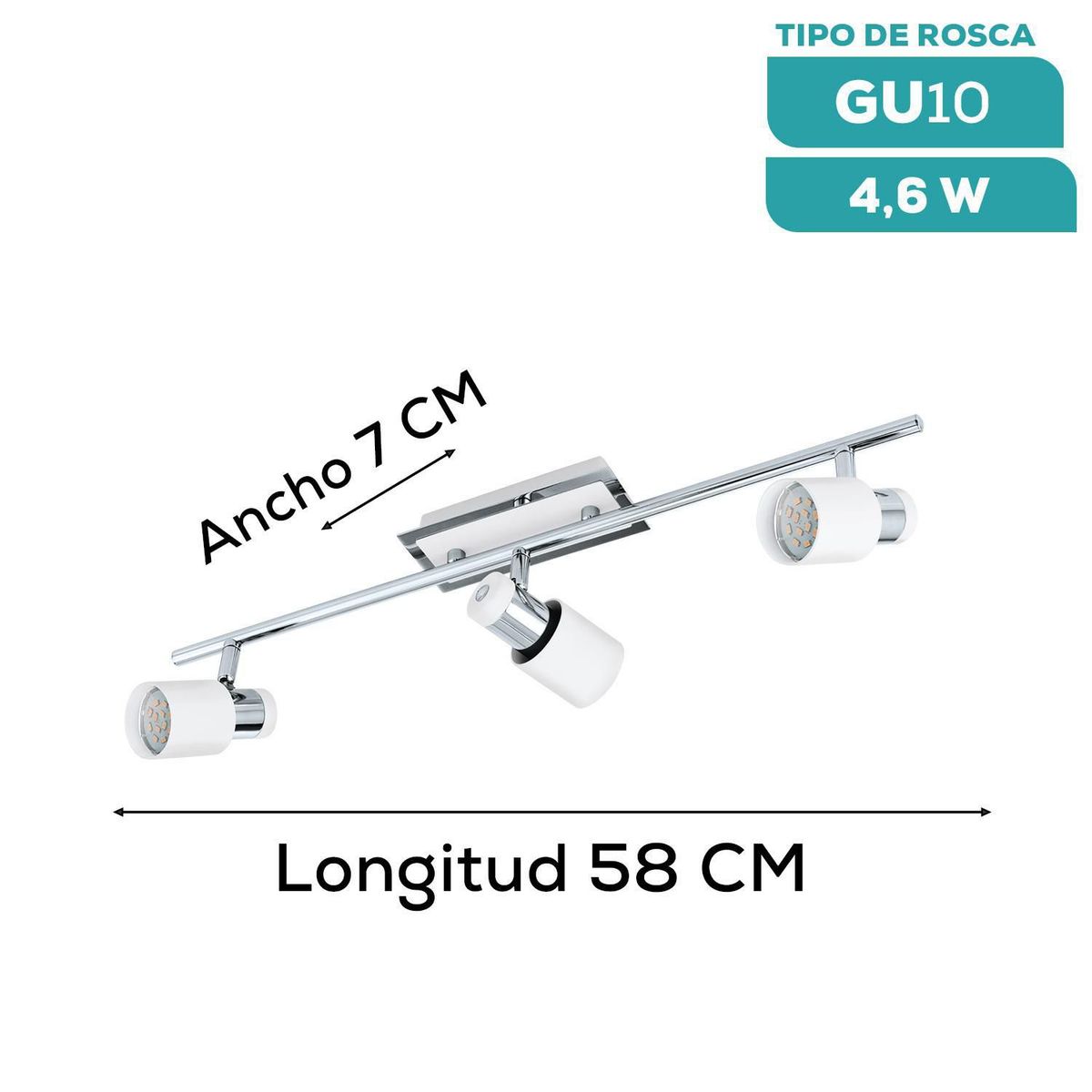 EGLO - Spot Eglo Davida Gu10 -Led 3x5w