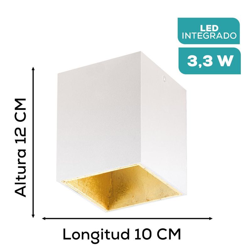 EGLO - Lámpara Plafon Eglo Polasso Led 1x3,3w