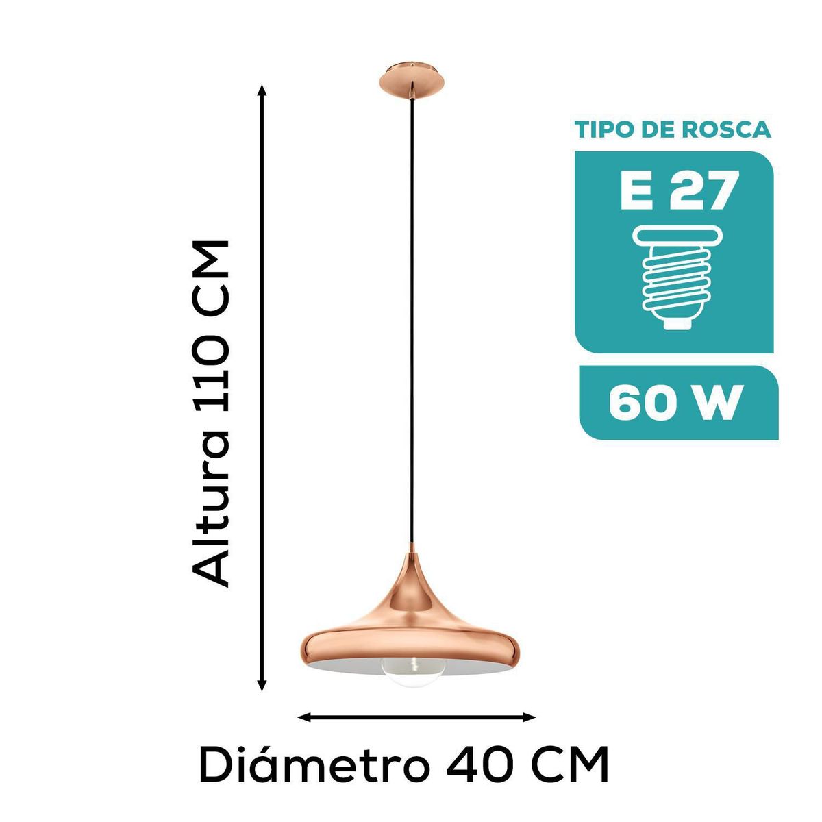 EGLO - Lámpara Coretto Eglo 2 E27 1x60w