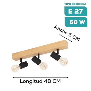 Luminaria Spot  Eglo Townshend 3 E27 3x60w L480 A50