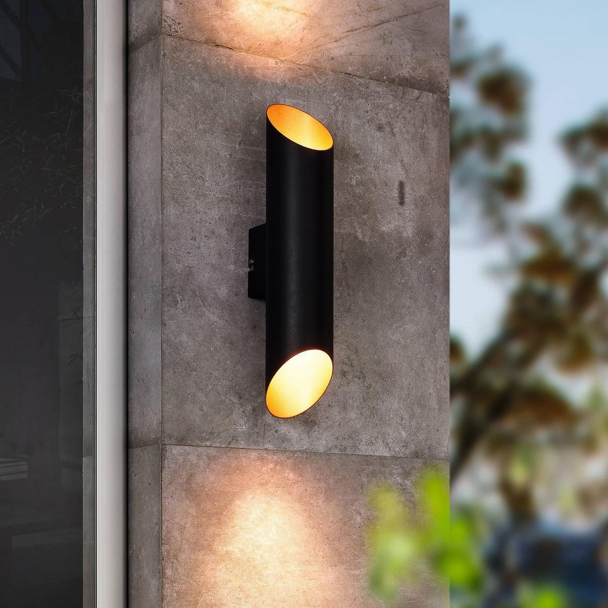 EGLO - Lámpara Aplique Eglo Agolada Led Acero Galvanizado Black