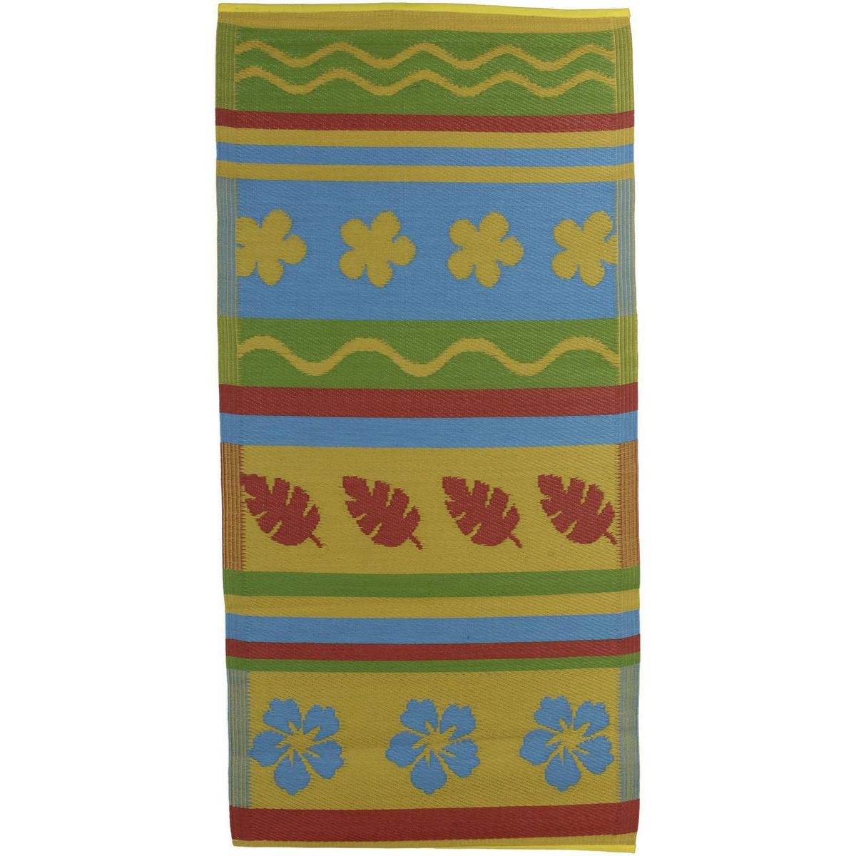JUST HOME COLLECTION - Alfombra de Terraza Estrellita Playa Floral 90 x180 cm
