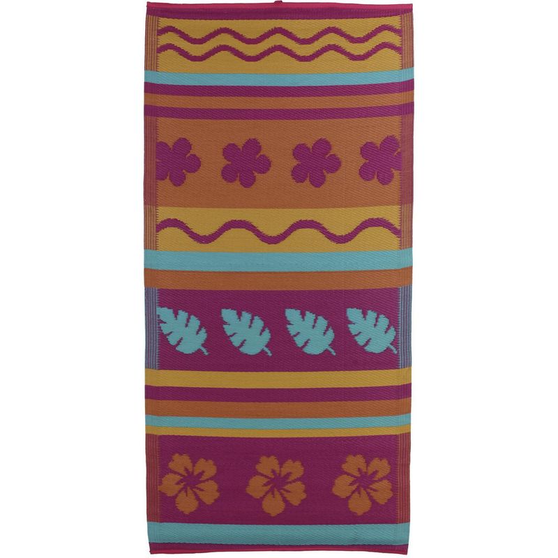 JUST HOME COLLECTION - Alfombra de Terraza Estrellita Playa Floral 90 x180 cm