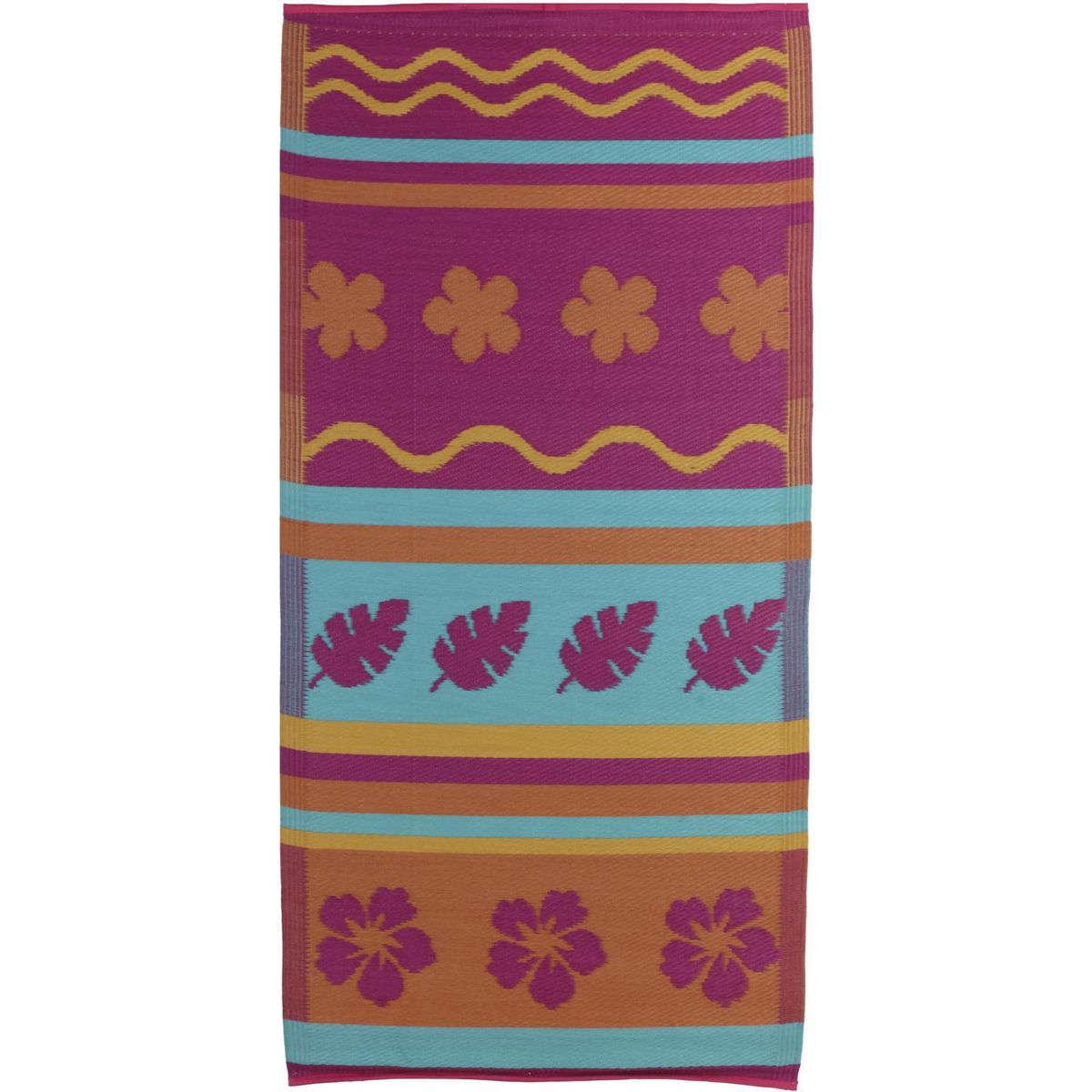 JUST HOME COLLECTION - Alfombra de Terraza Estrellita Playa Floral 90 x180 cm