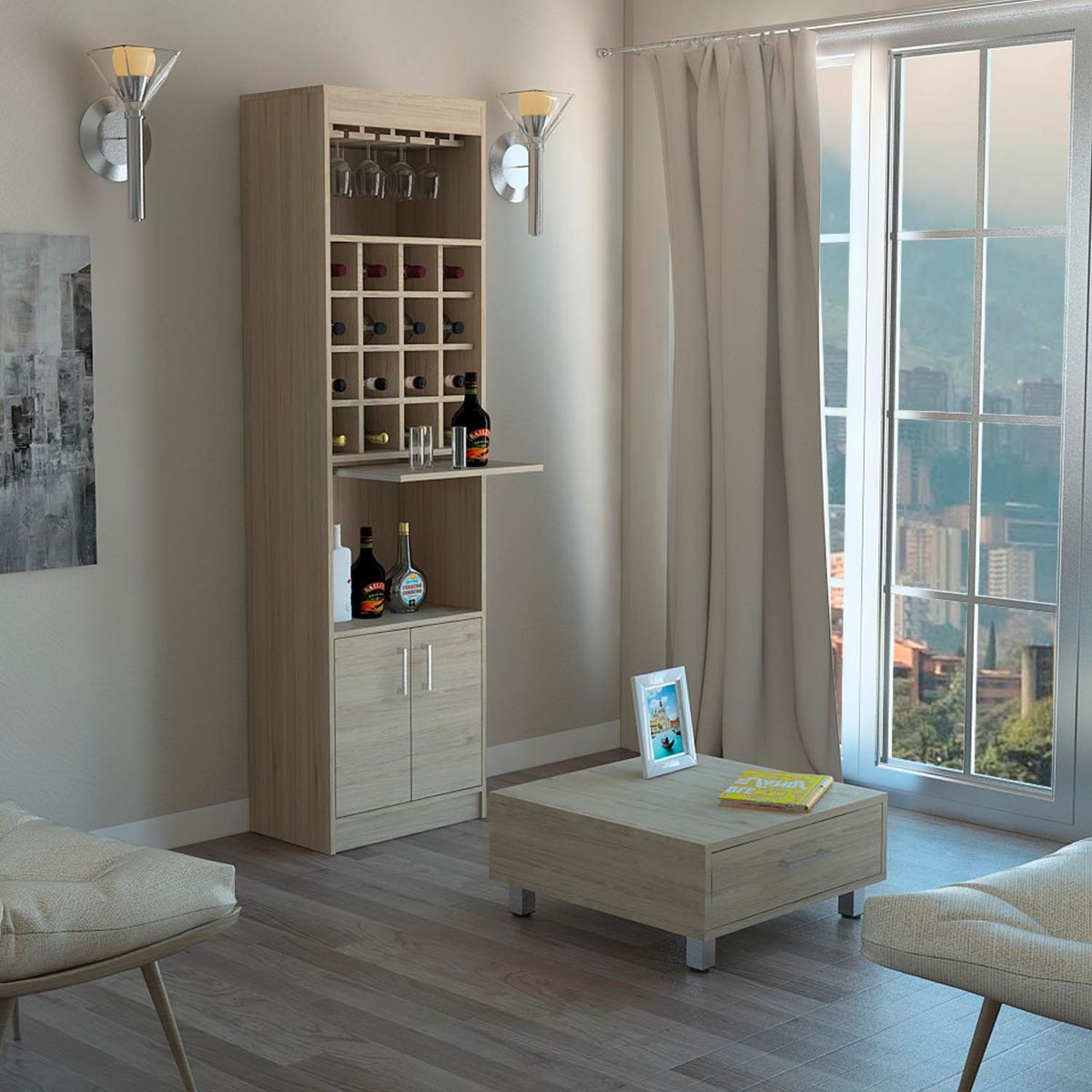 TUHOME - Bar Kava + Mesa de Centro Rovere