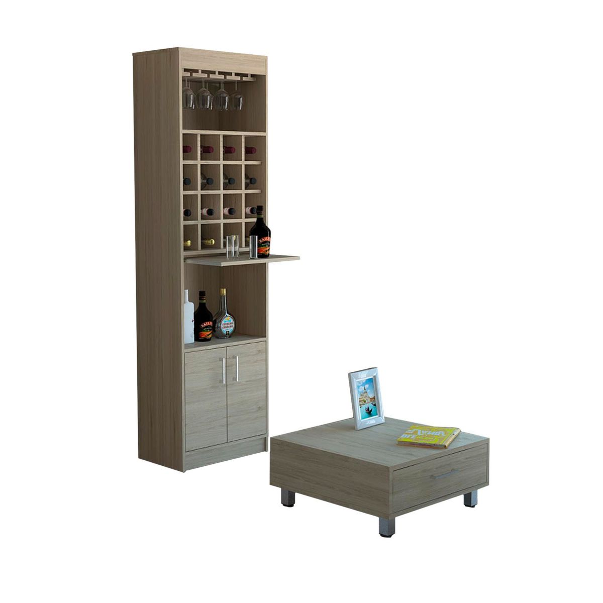 TUHOME - Bar Kava + Mesa de Centro Rovere