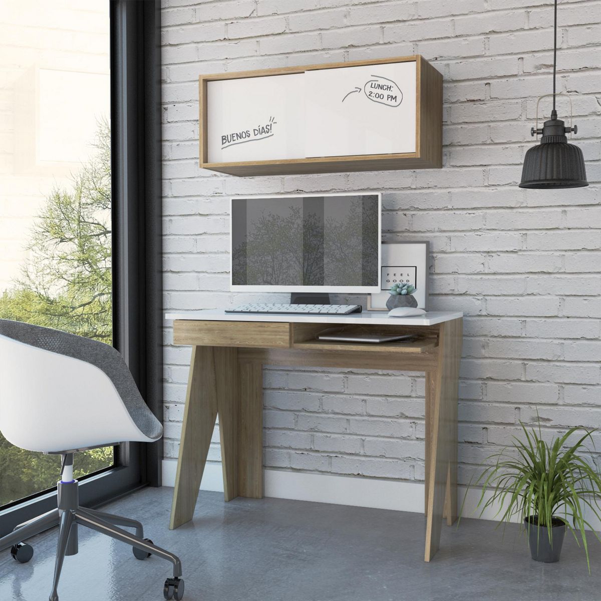 TUHOME - Combo Escritorio + Gabinete Note