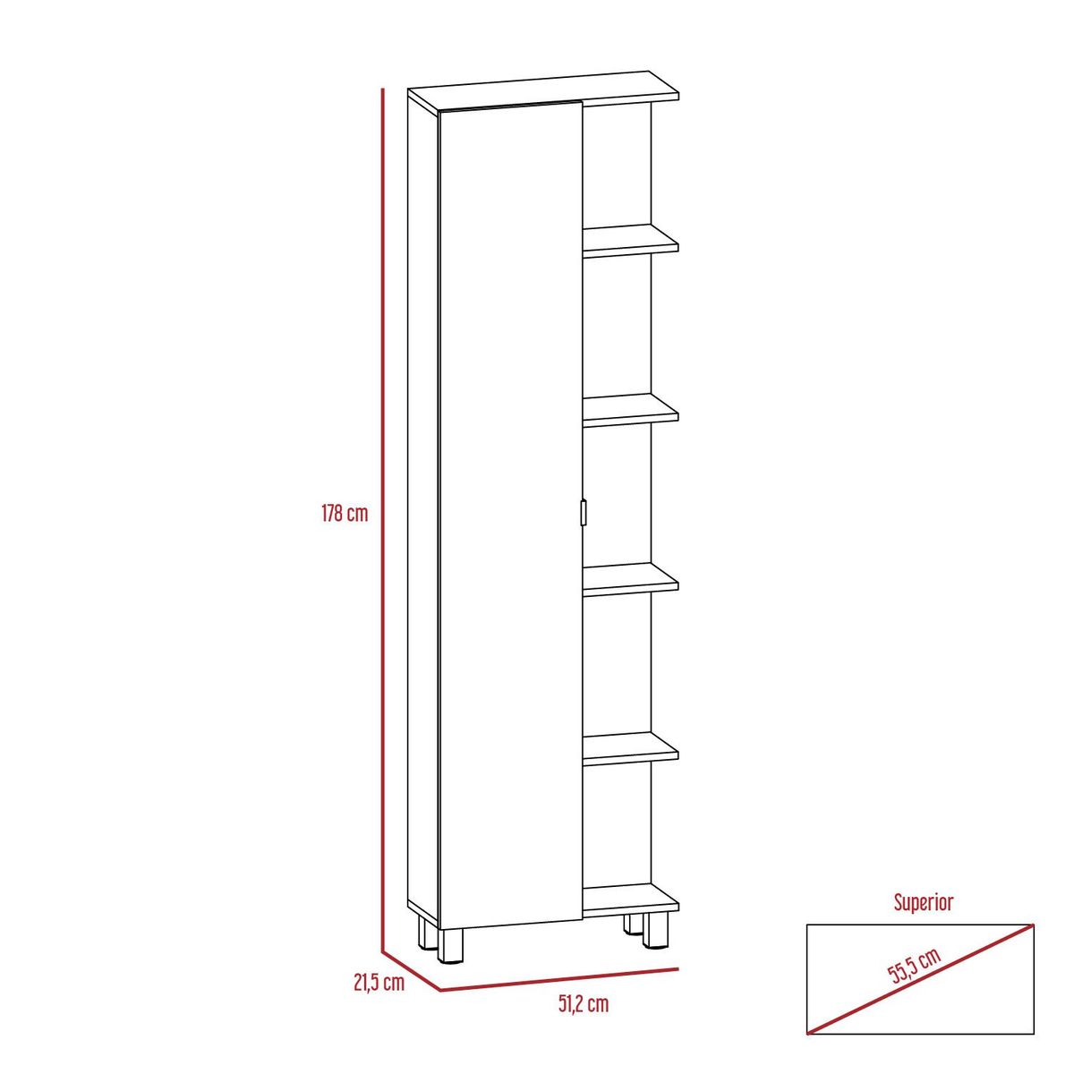 TUHOME - Combo Kitchen 33 Mueble Cocina 54 + Barra de Cocina + Optimizador Blanco