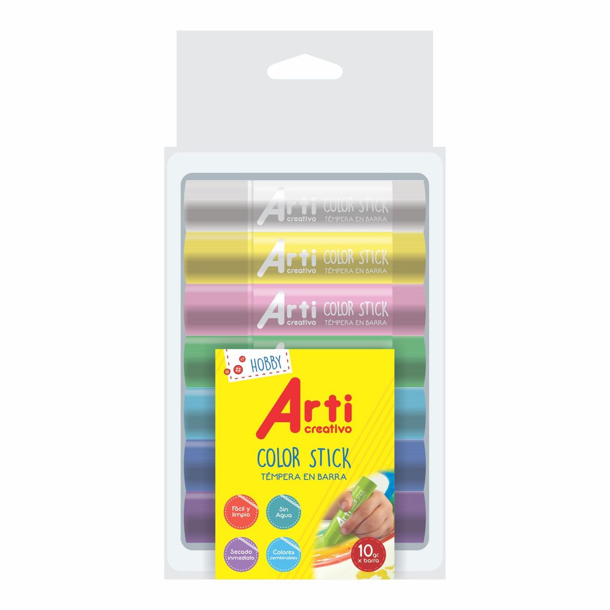 ARTI CREATIVO - Témpera Barra x7 Pastel