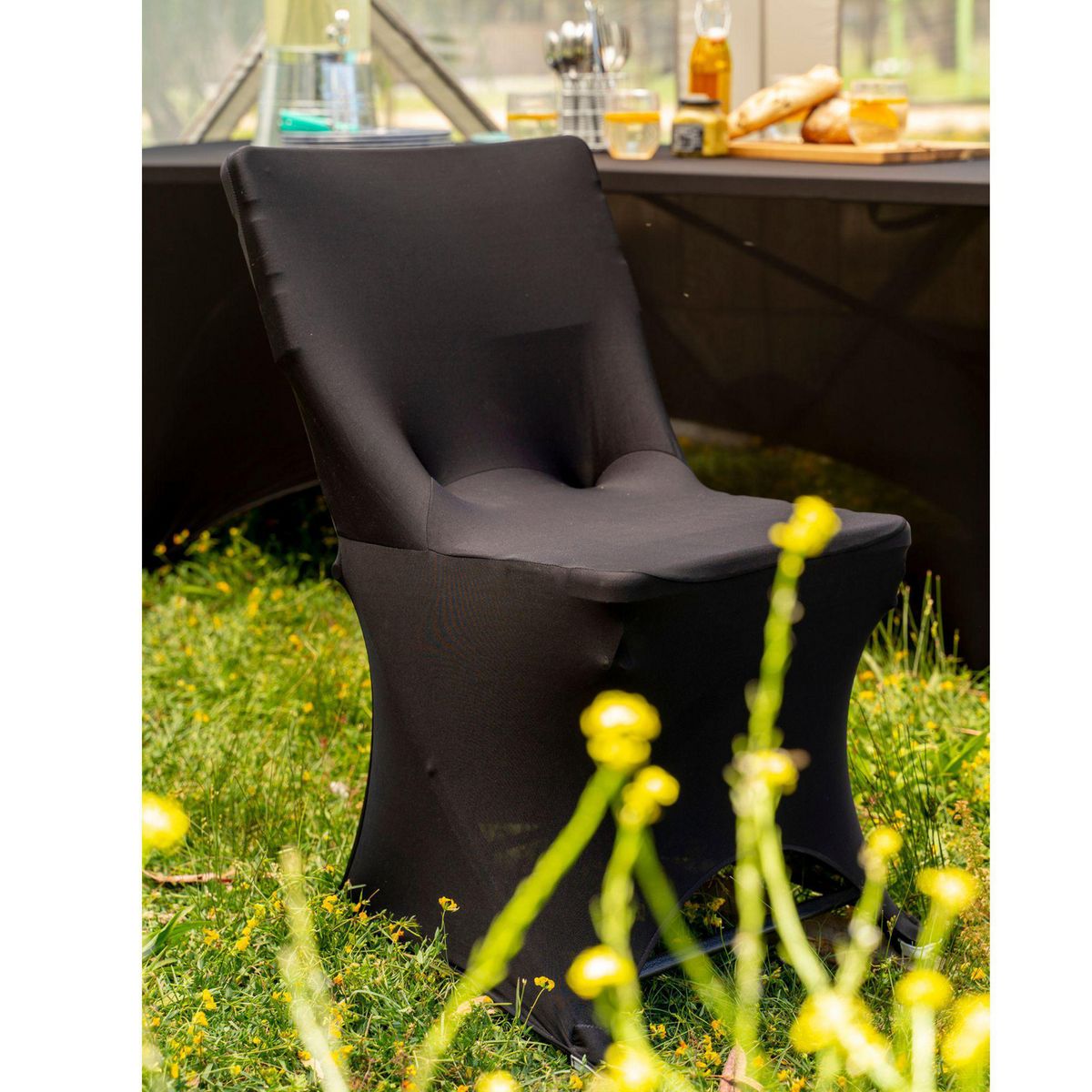 JUST HOME COLLECTION - Funda Para Silla Negra