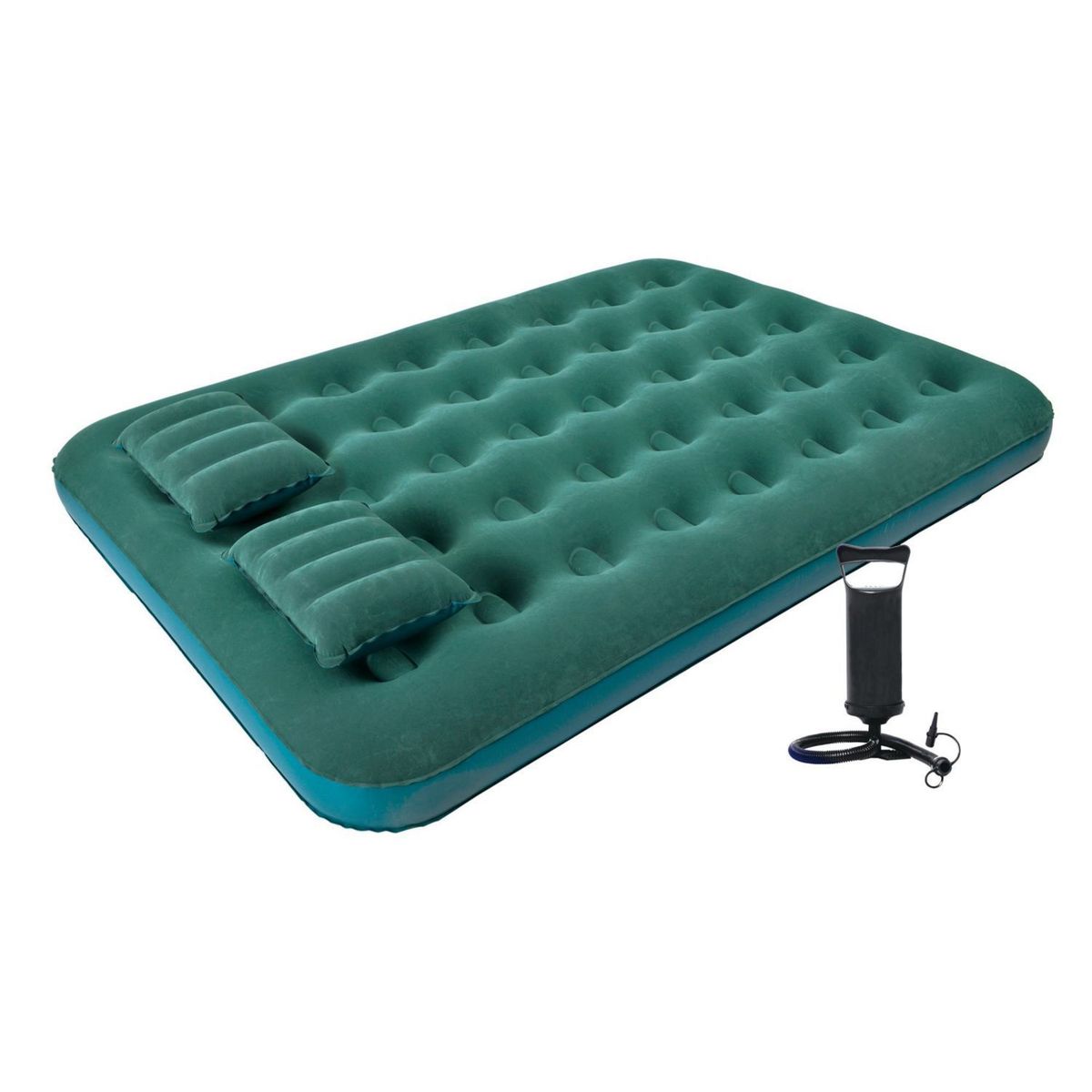 KLIMBER - Combo Colchón Inflable 2 Plazas Klimber Verde + Inflador