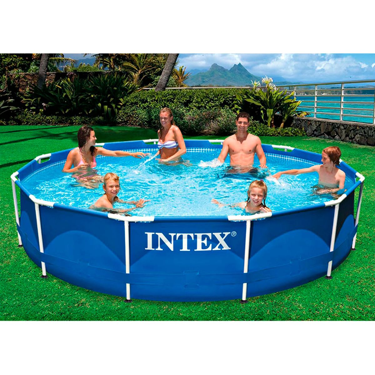 INTEX - Piscina Estructural Redonda con Bomba Intex 305x76cm