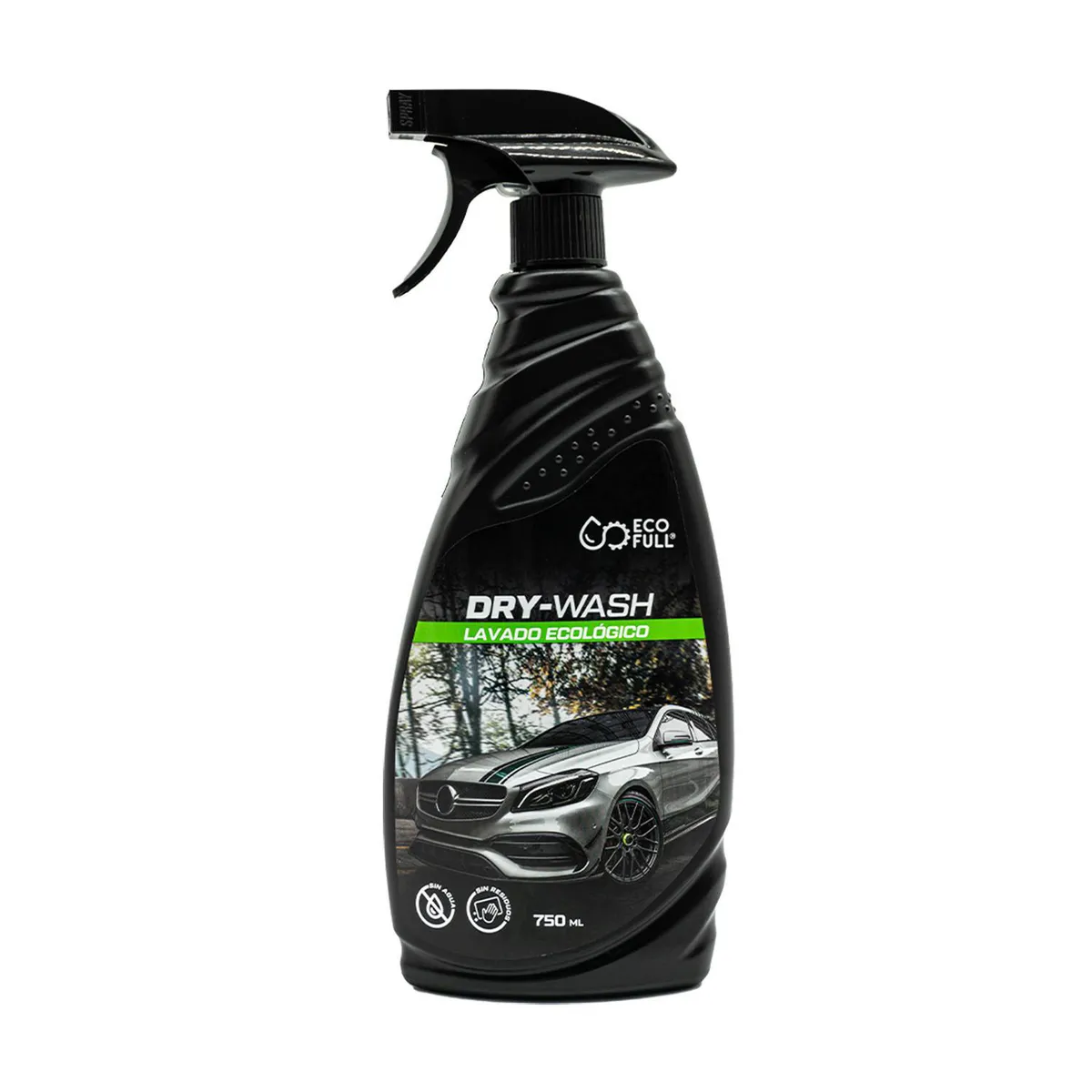 ECO-FULL - Kit de Limpieza para Auto Eco-Full Dry Wash 750 ml + 2 Paños de Microfibra