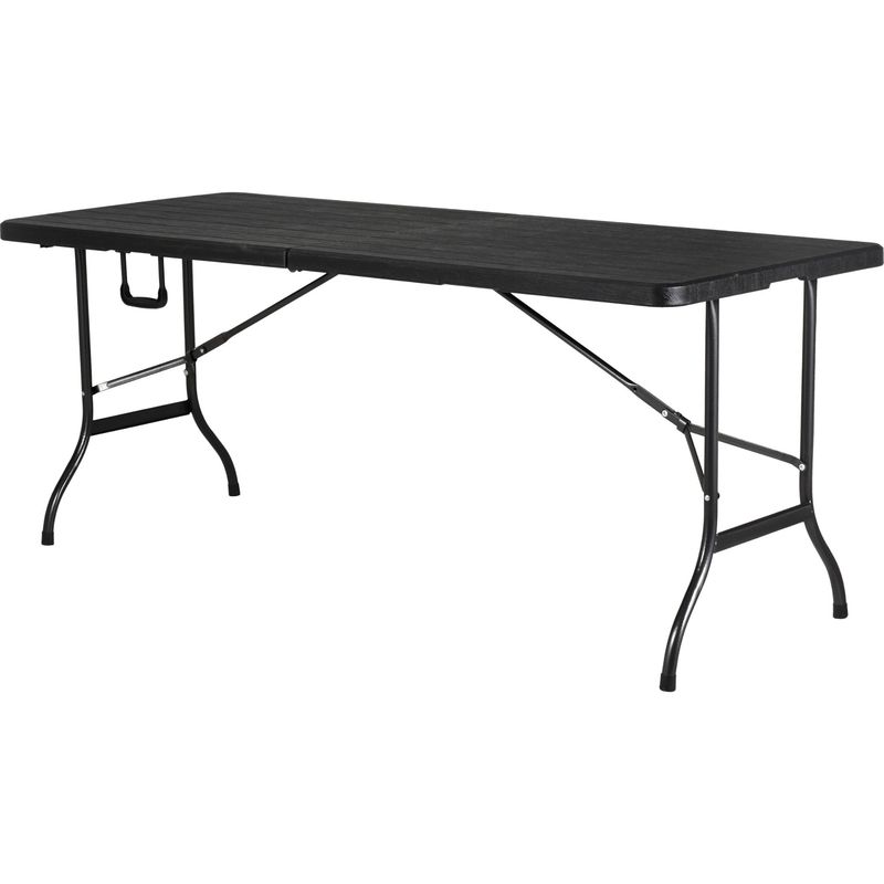 JUST HOME COLLECTION - Mesa Plegable Rectangular Negro 180CM