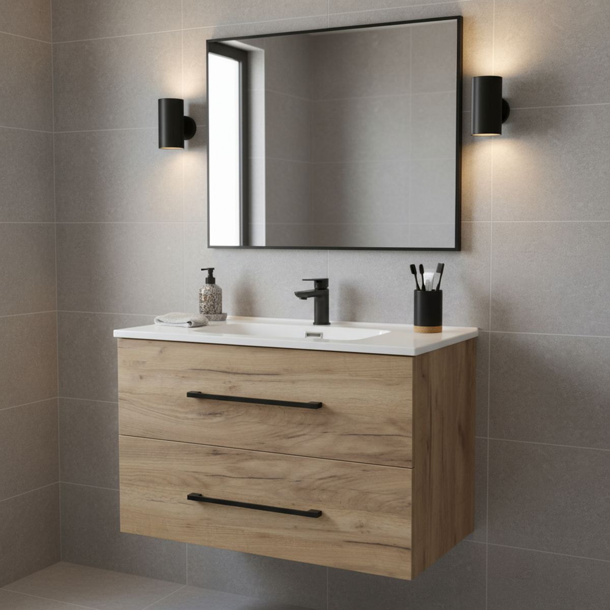 SENSI DACQUA - Mueble de Baño Roble