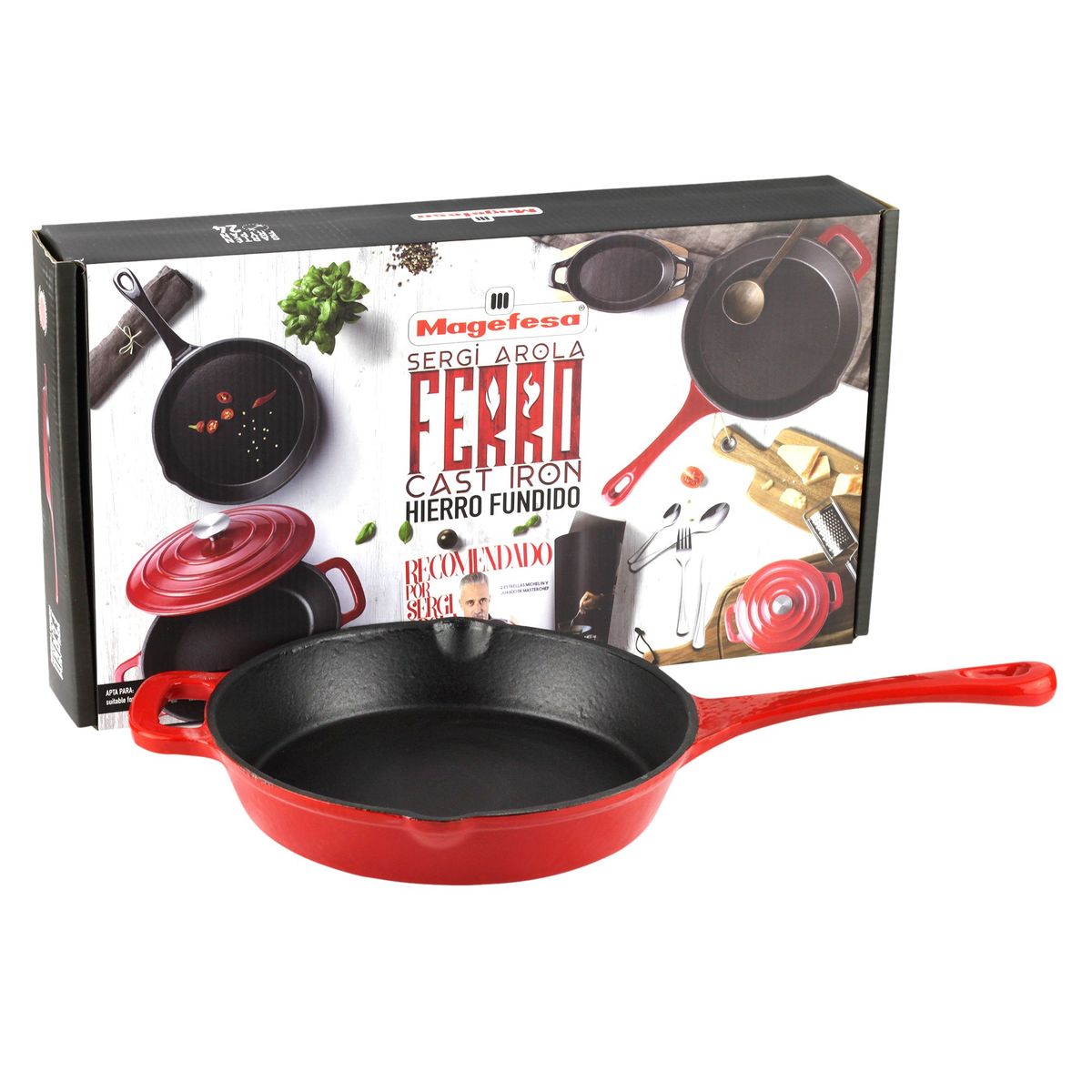 MAGEFESA - Sartén Ferro 24cm Rojo