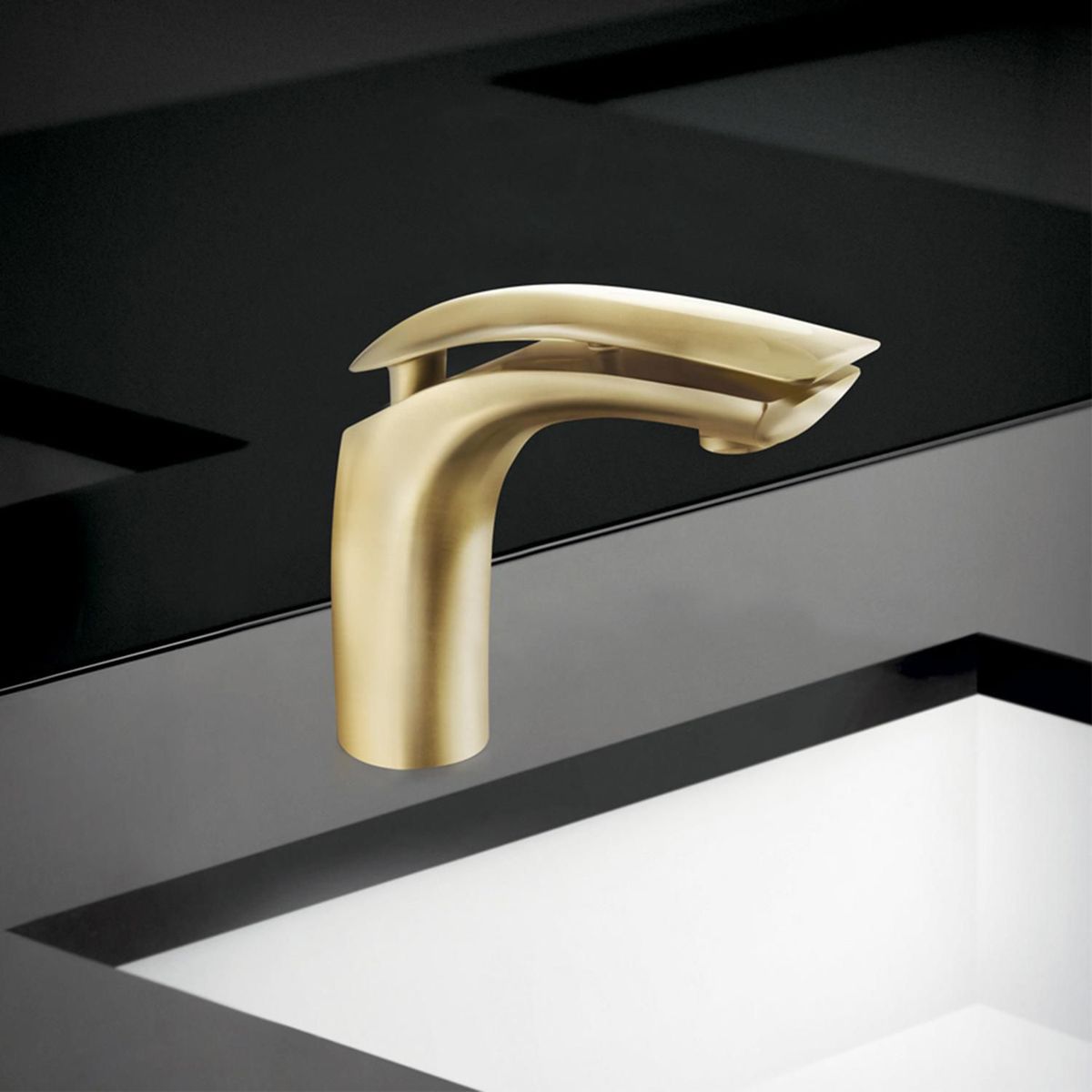 VAINSA - Llave de Lavatorio Monocomando Baja Martini Gold