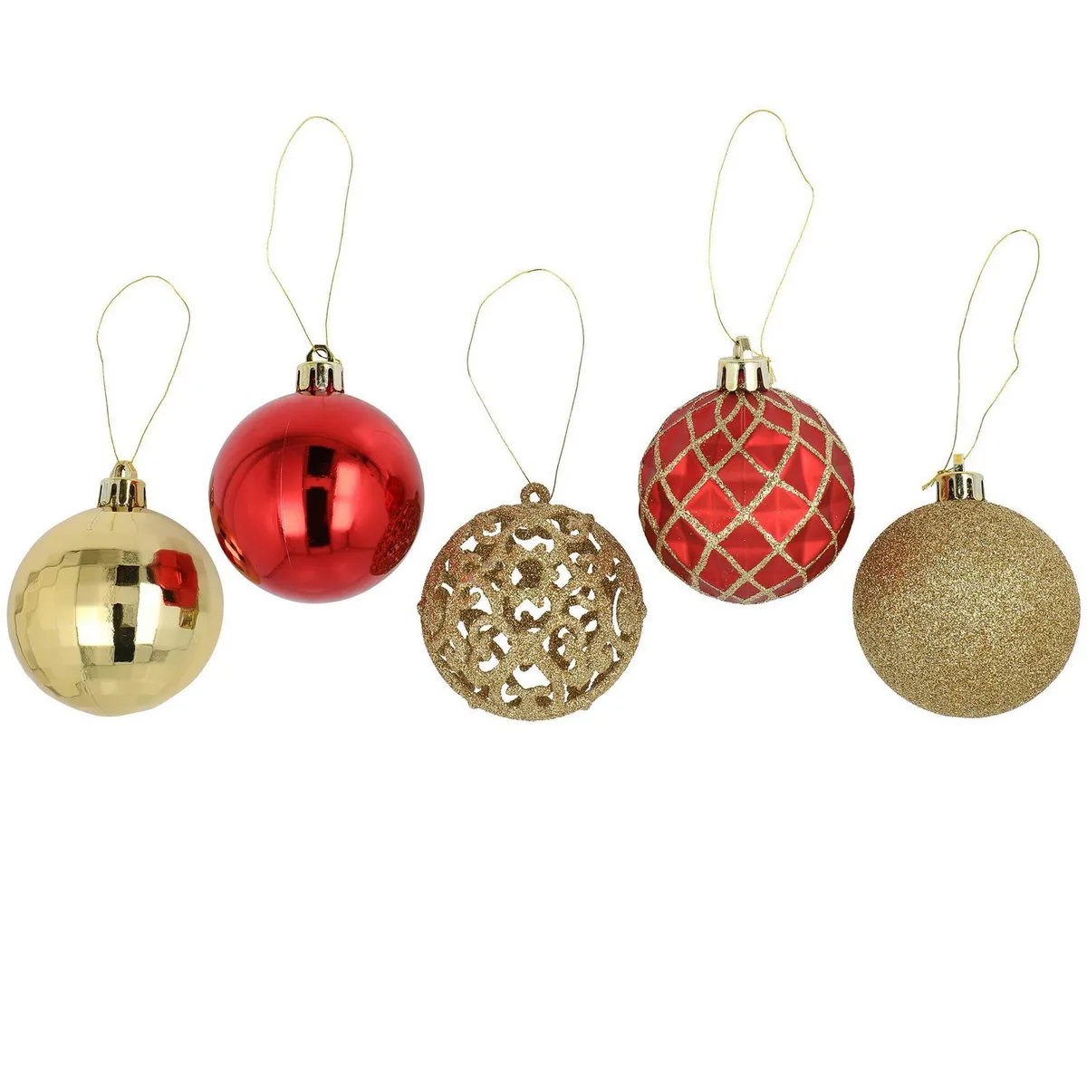Set 40 Esferas Rojo/Dorado Navidad 6cm, marca DEAR SANTA - Foto Principal