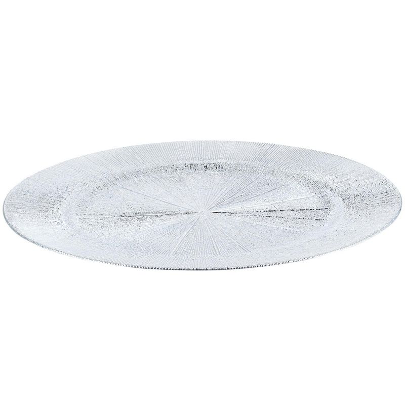 DEAR SANTA - Plato Textura Plateado Navidad 33cm