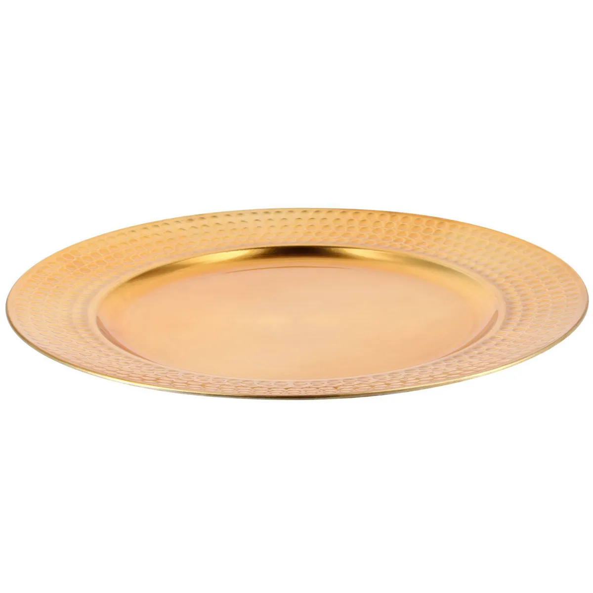 DEAR SANTA - Plato Liso Dorado Navidad 33cm