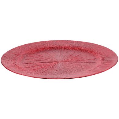 Plato Navidad Textura Rojo 33cm
