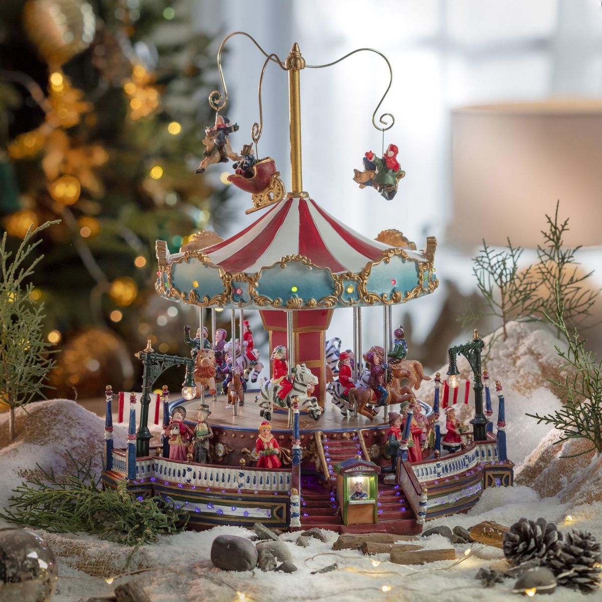 DEAR SANTA - Carrusel Navidad con Batería