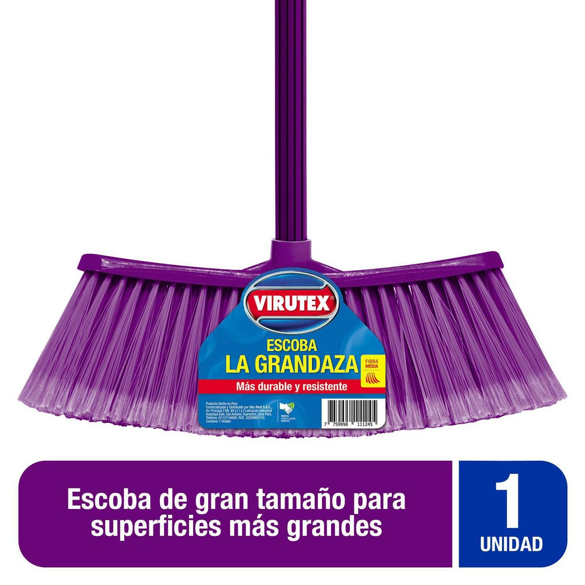 VIRUTEX - Escoba De Plástico Granzada Virutex