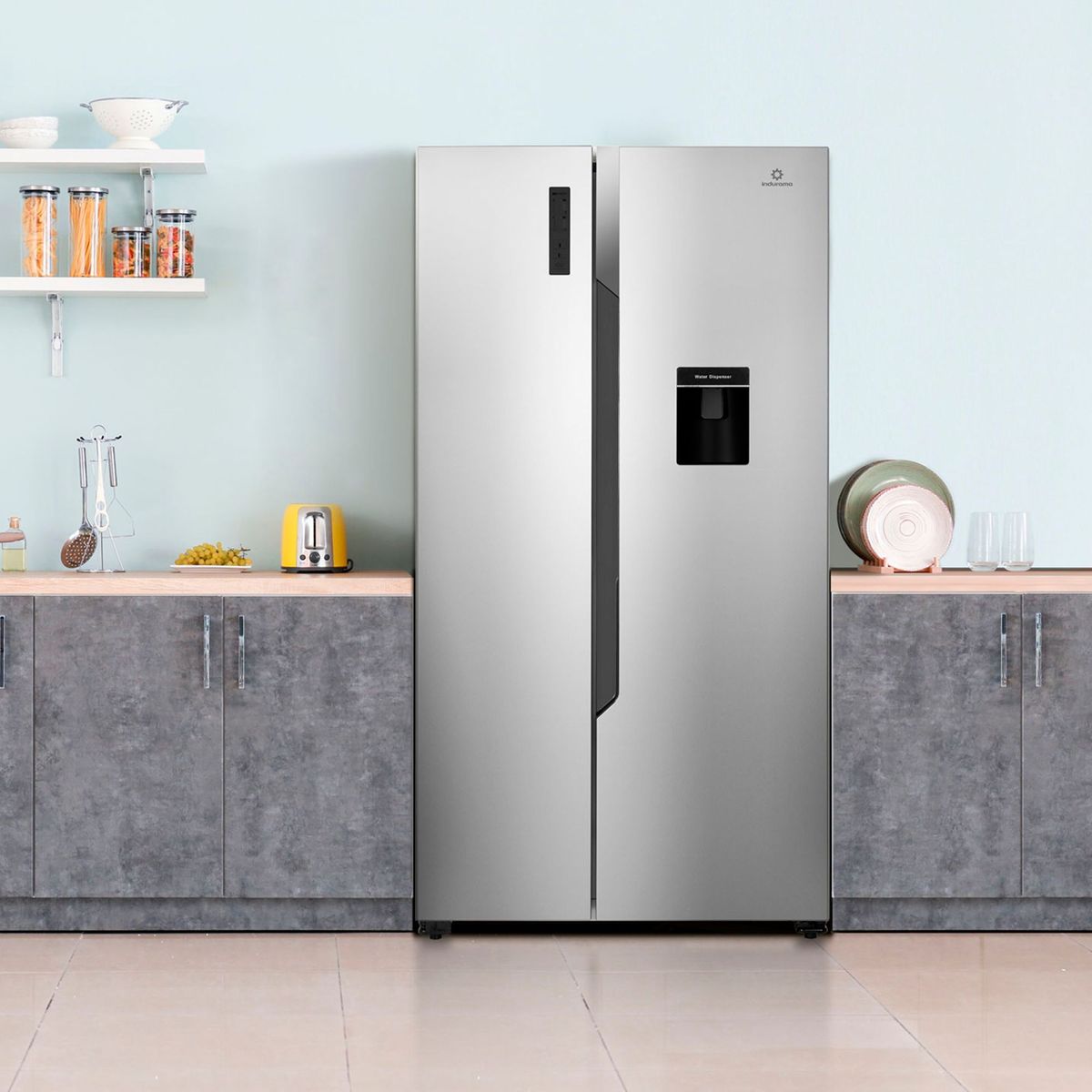 INDURAMA - Refrigeradora Indurama 514 Lt Side by Side RI-789D Silver