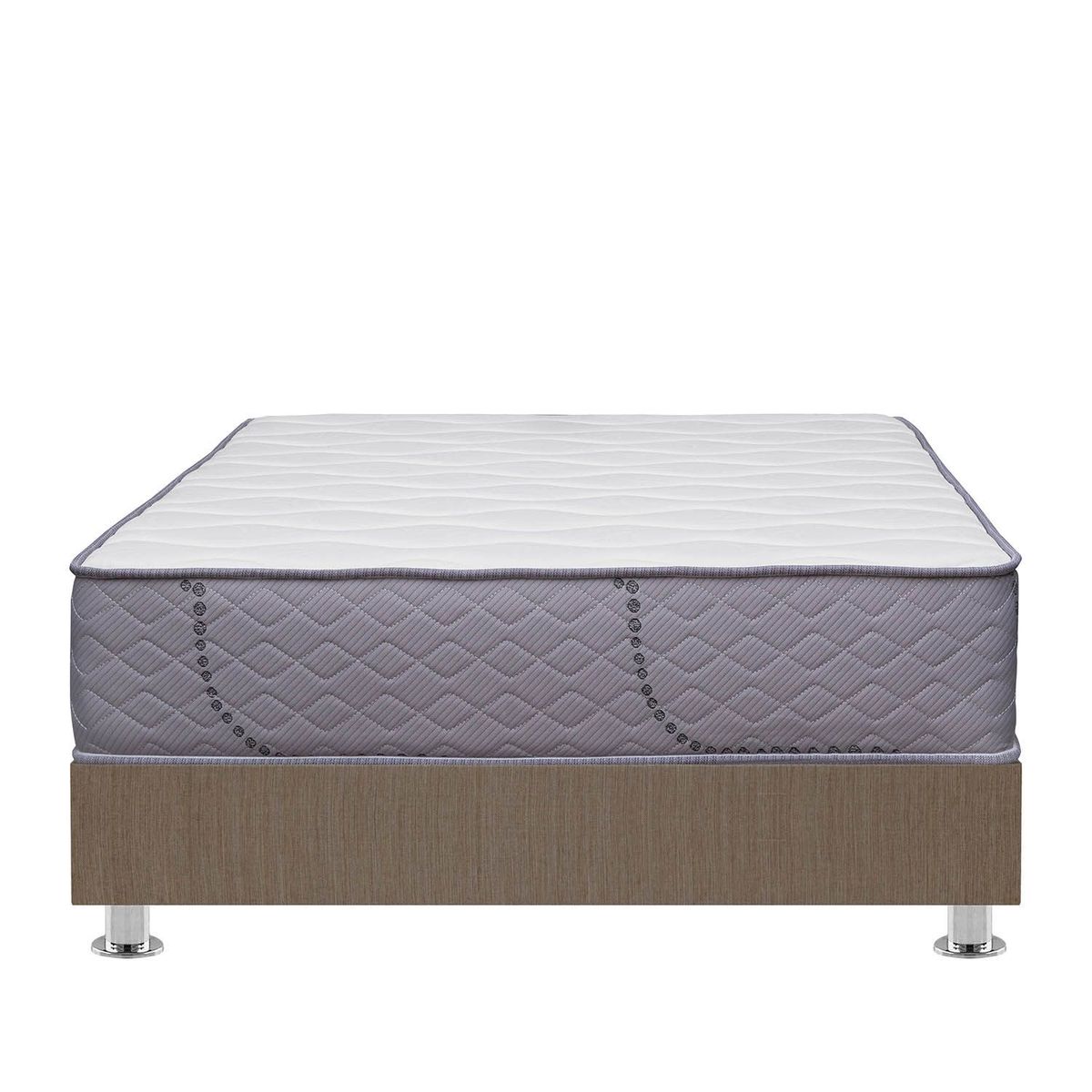 FORLI - Cama Americana Capella Super Side 2 Plazas + 2 Almohadas + Protector