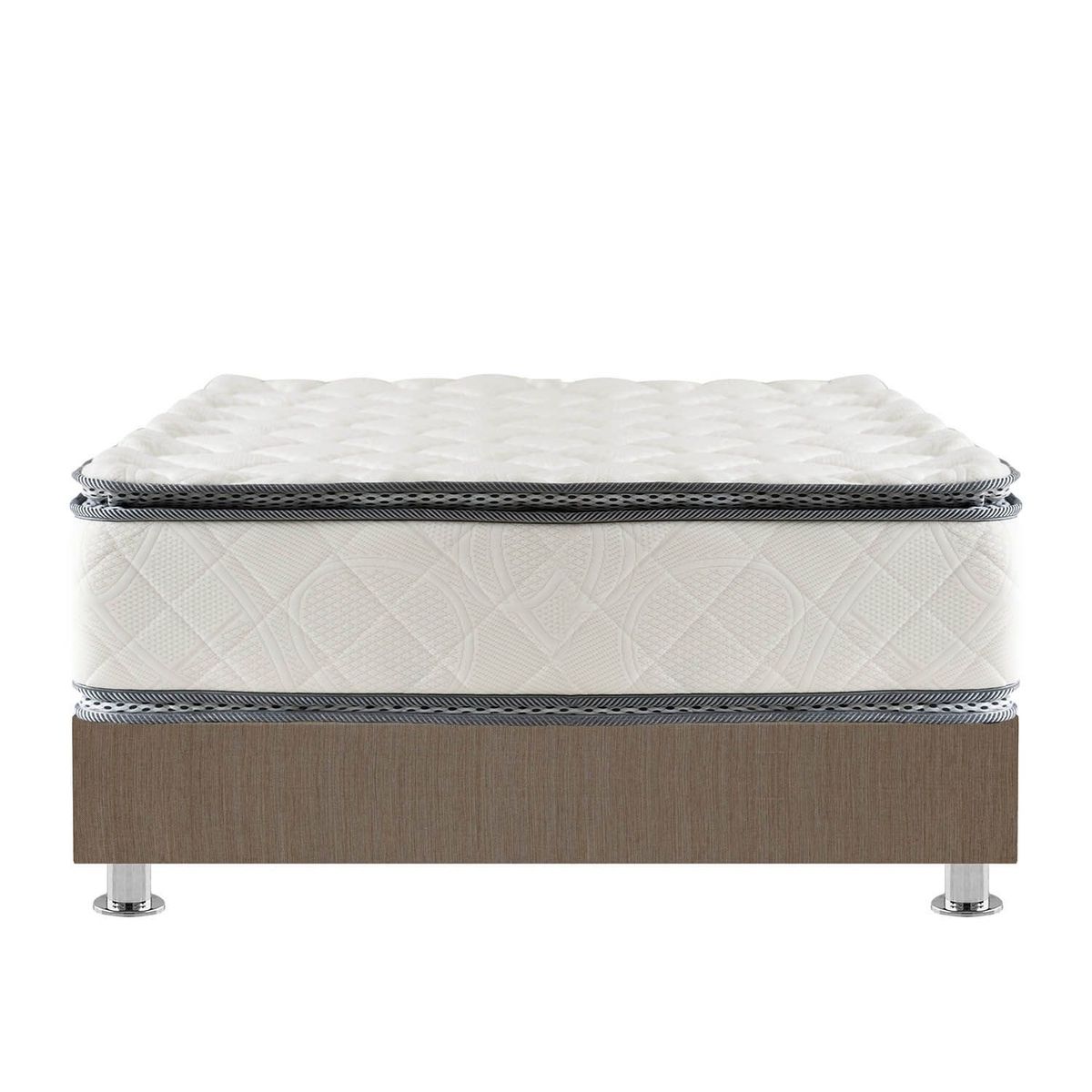 FORLI - Cama Americana Capella Pillow Queen + 2 Almohadas + Protector