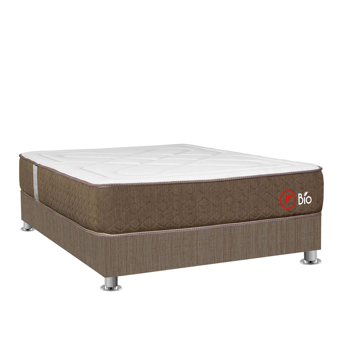 FORLI - Cama Americana Bio 1.5 Plazas + Colchón + Almohada + Protector