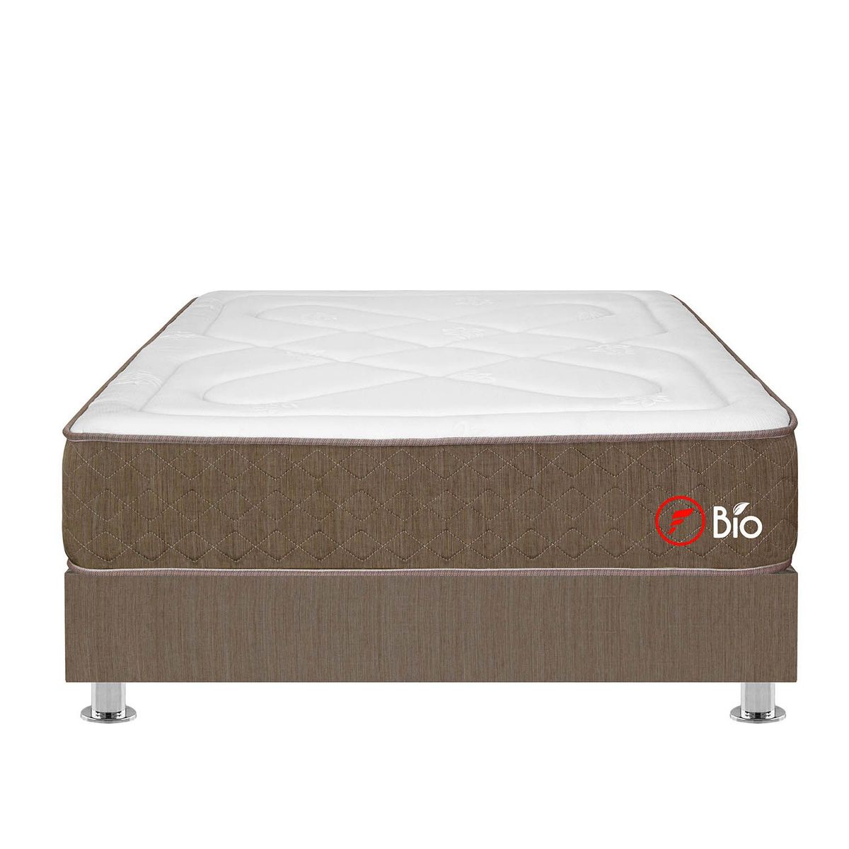 FORLI - Cama Americana Bio Queen + Colchón + 2 Almohadas + Protector