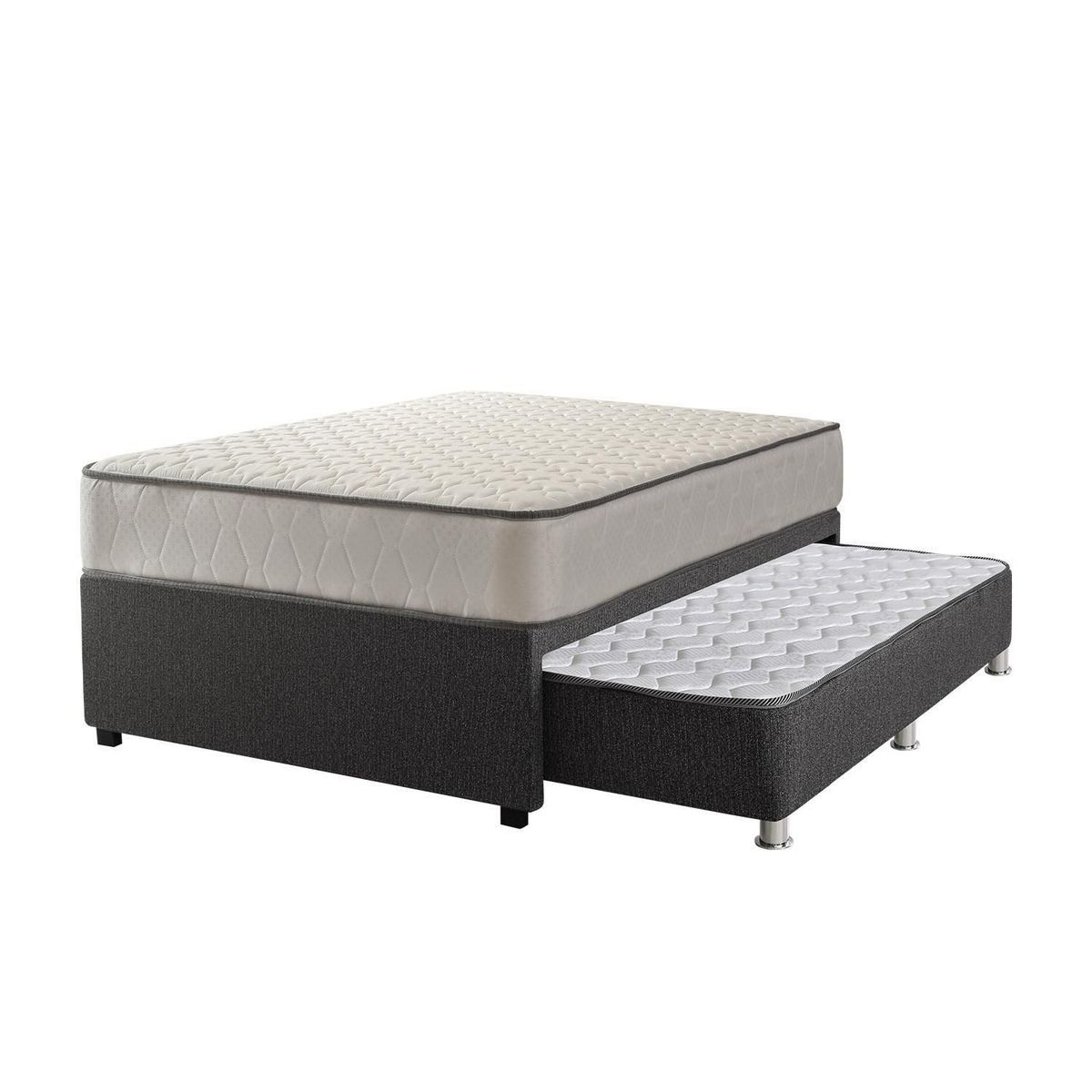 FORLI - Cama Diván Elegant Forli 1.5 Plazas + Colchón + Almohada Silicona