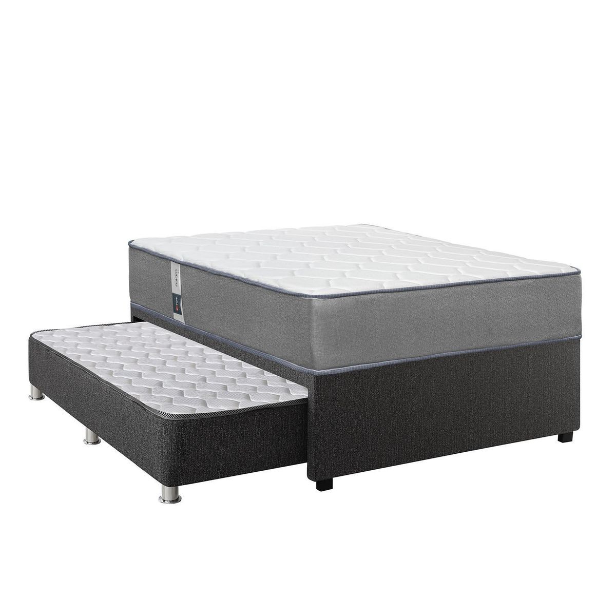 FORLI - Cama Diván Polaris 1.5 Plazas + Colchón + Almohada + Protector