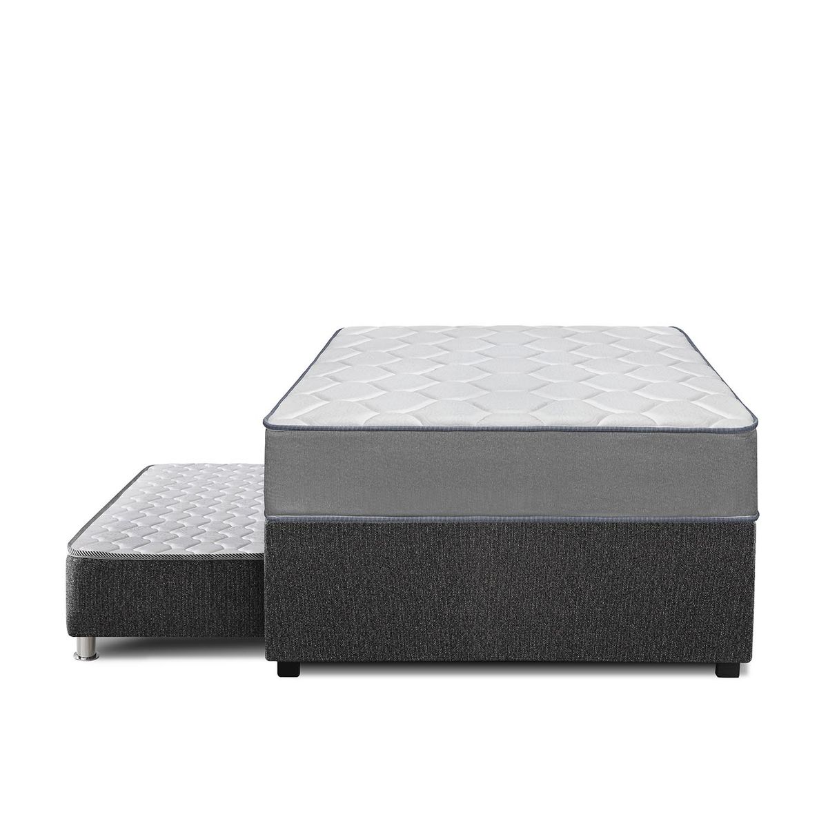 FORLI - Cama Diván Polaris 2 Plazas + Colchón + 2 Almohadas + Protector