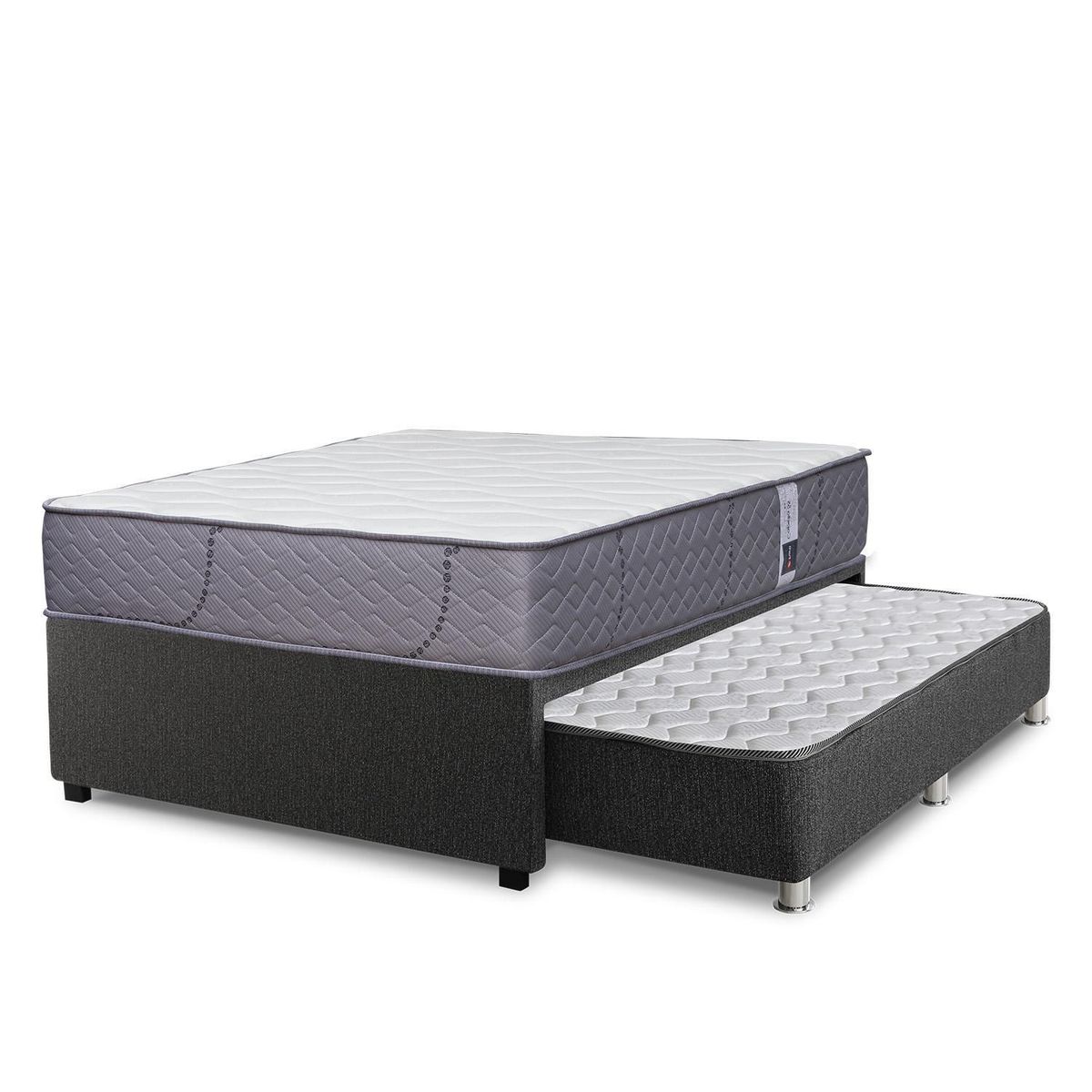 FORLI - Cama Diván Capella Super Side Forli 1.5 Plazas + Colchón + Almohada Silicona + Protector