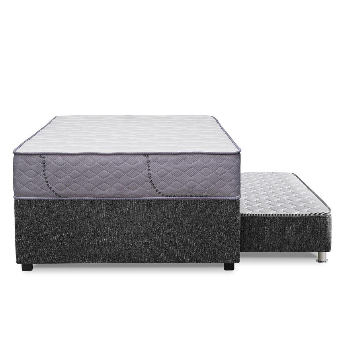 FORLI - Cama Diván Capella Super Side Forli 1.5 Plazas + Colchón + Almohada Silicona + Protector