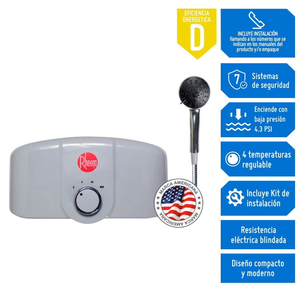 RHEEM - Rapiducha Eléctrica Rheem Class 5.5kW