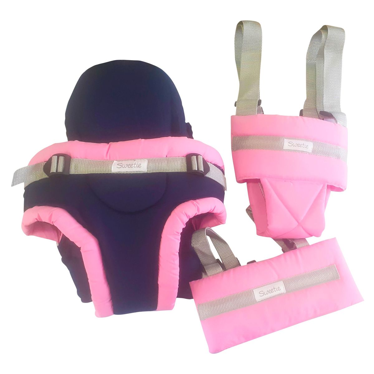 SWEETIE - Pack Canguro Rosado + Caminador Rosado + Arnés Rosado