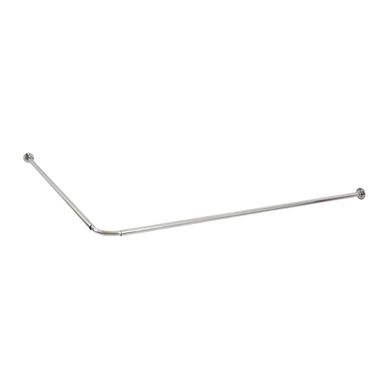Barra para Cortina de Ducha en L Plateada 1x1m