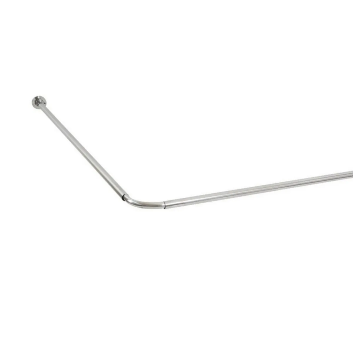 GENERICO - Barra para Cortina de Ducha en L Plateada 1x1m