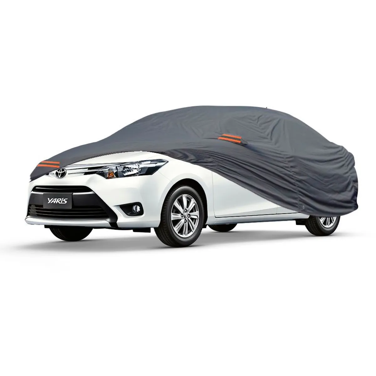 TECGO - Cobertor Funda Para Auto Toyota Yaris Sedan Hasta 2014 Gris